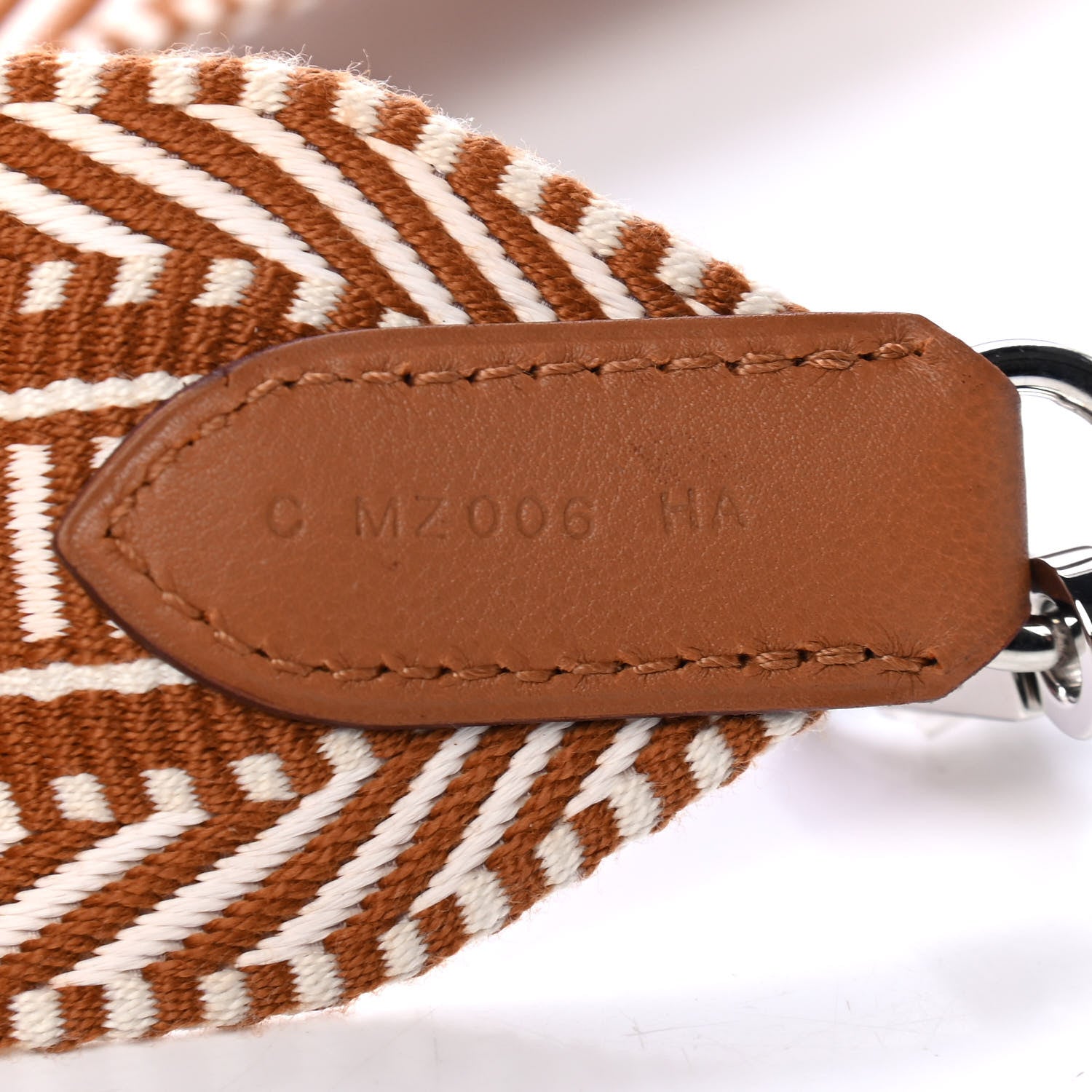 Hermes Toile Swift 50mm Sangle Cavale Shoulder Strap Ecru Beige Gold 4 of 4