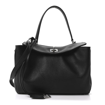 Balenciaga Grained Calfskin Small Rodeo Top Handle Handbag Black 1 of 10
