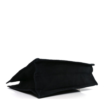Saint Laurent Raffia Linen Calfskin Rive Gauche Tote Black 4 of 12