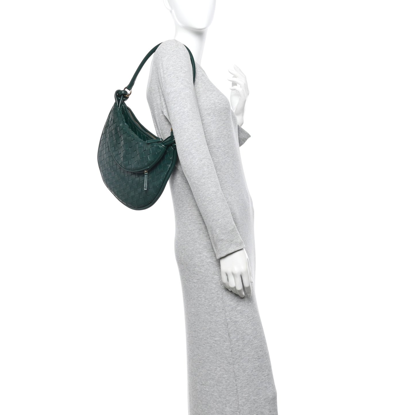 Nappa Intrecciato Medium Gemelli Emerald Green