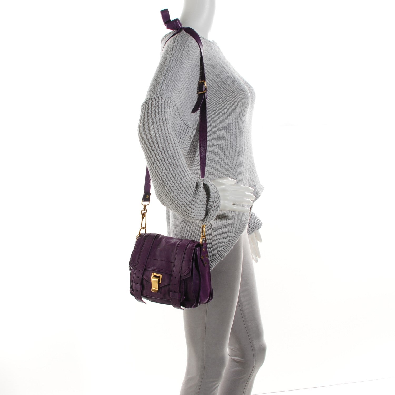 Proenza Schouler Lambskin PS1 Pouch Messenger Veruca Salt 2 of 8