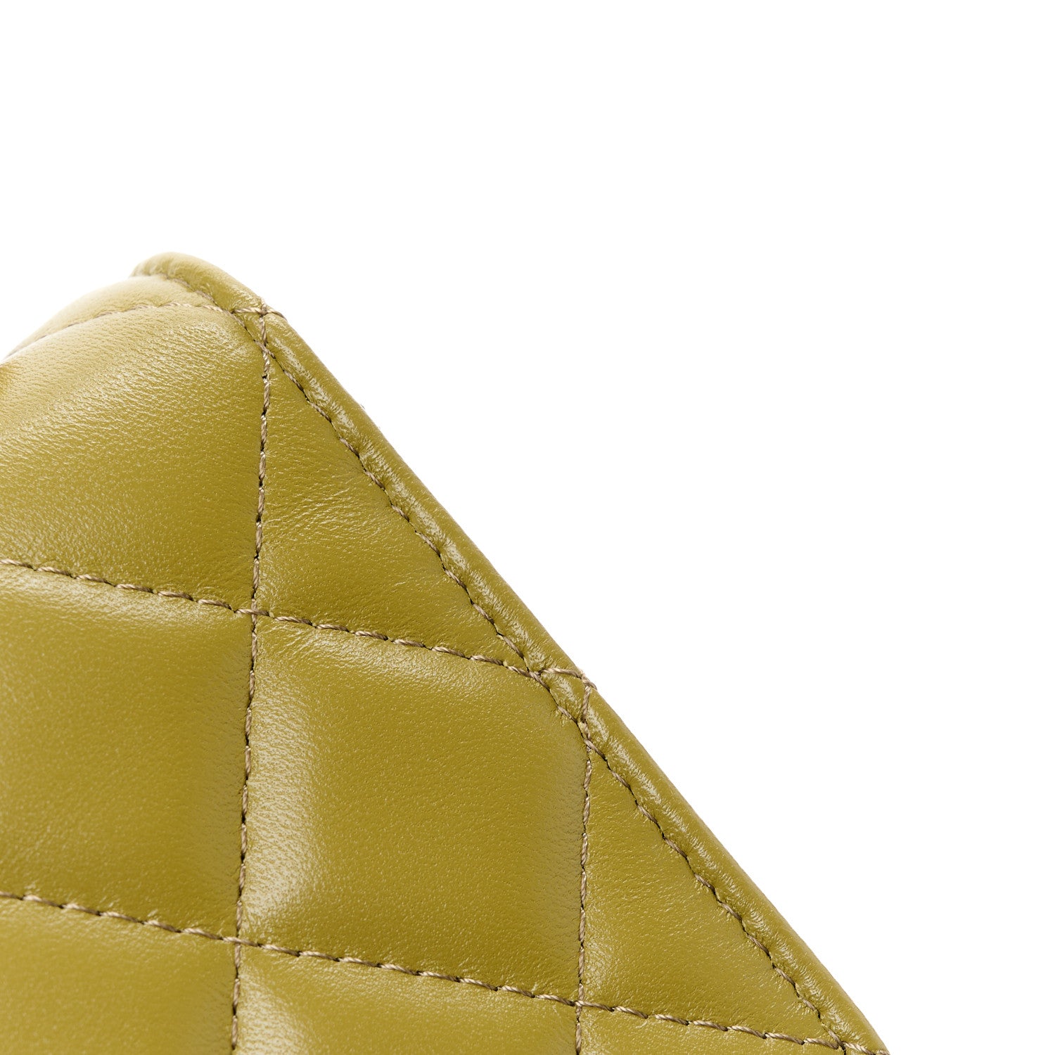 Chanel Lambskin Quilted Metal Twist Top Handle Flap Phone Holder With Chain Green 12 of 14