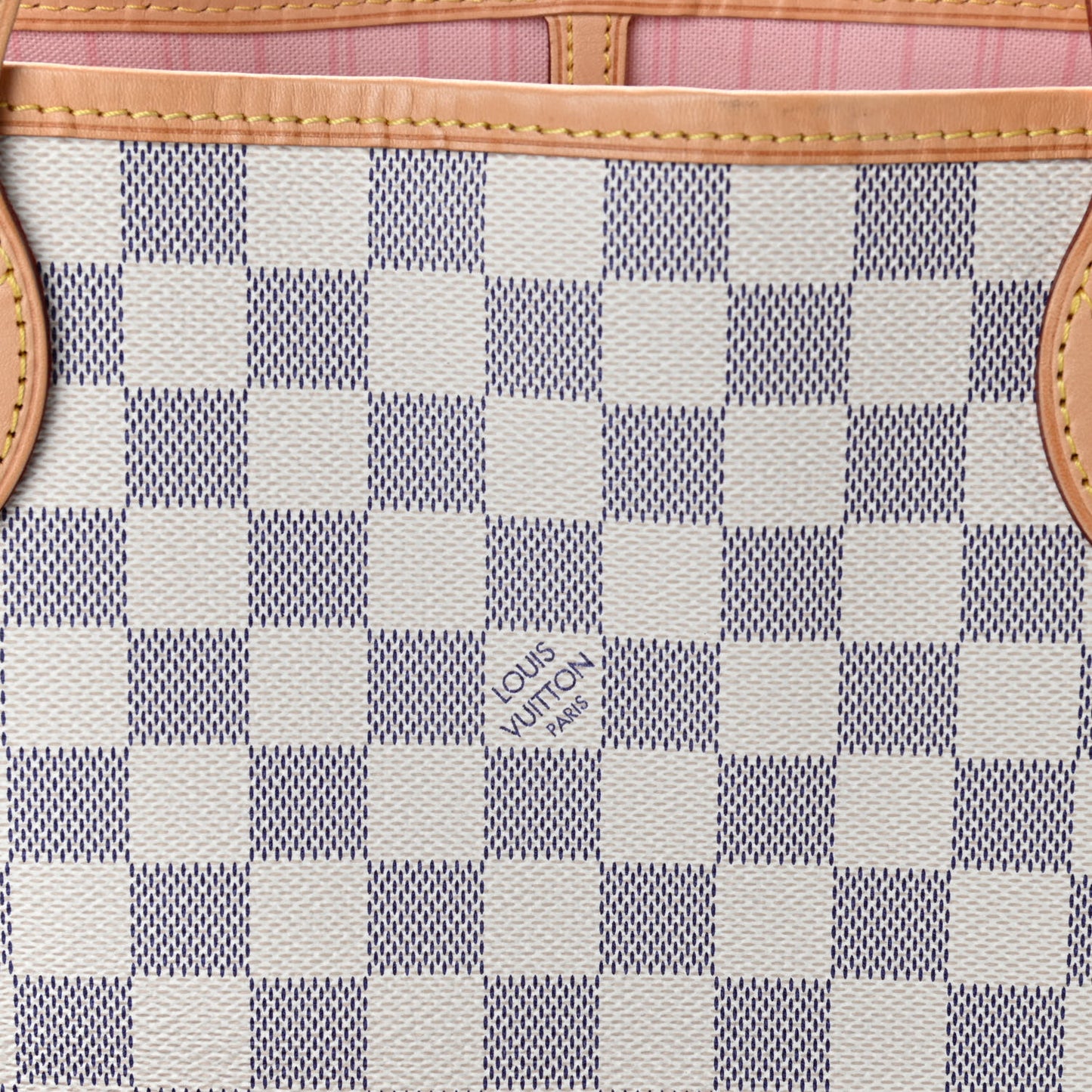 Damier Azur Neo Neverfull MM Rose Ballerine