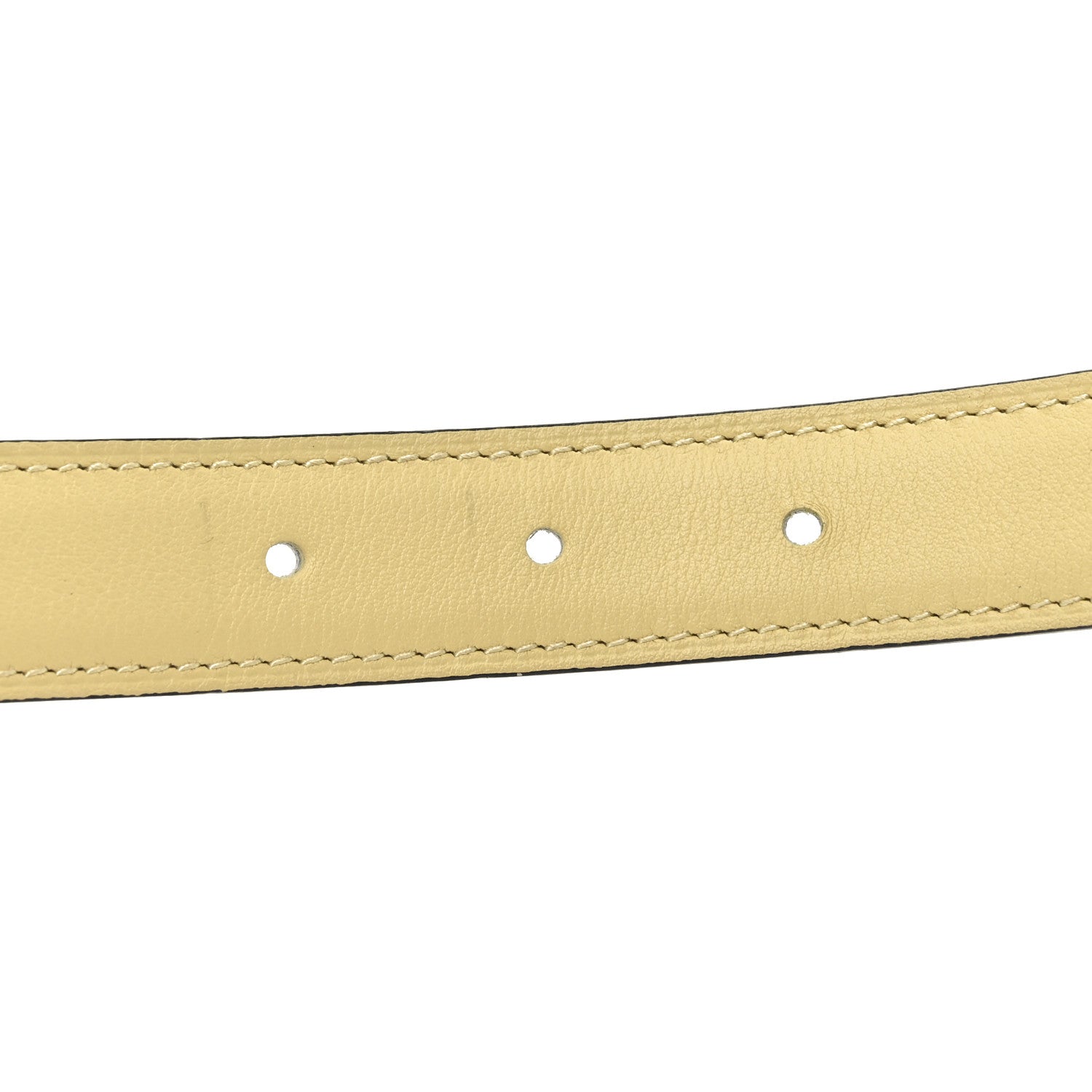 Hermes Swift Epsom 24mm Mini Martelee Constance Belt 90 Jaune Poussin White 4 of 5