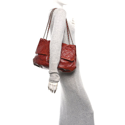 Chanel Crumpled Caviar Quilted Maxi Elastic Flap Light Brown 2 of 10