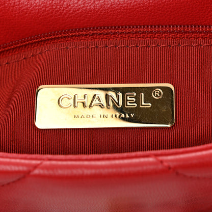 Chanel Goatskin Quilted Medium Chanel 19 Flap Red 6 of 11
