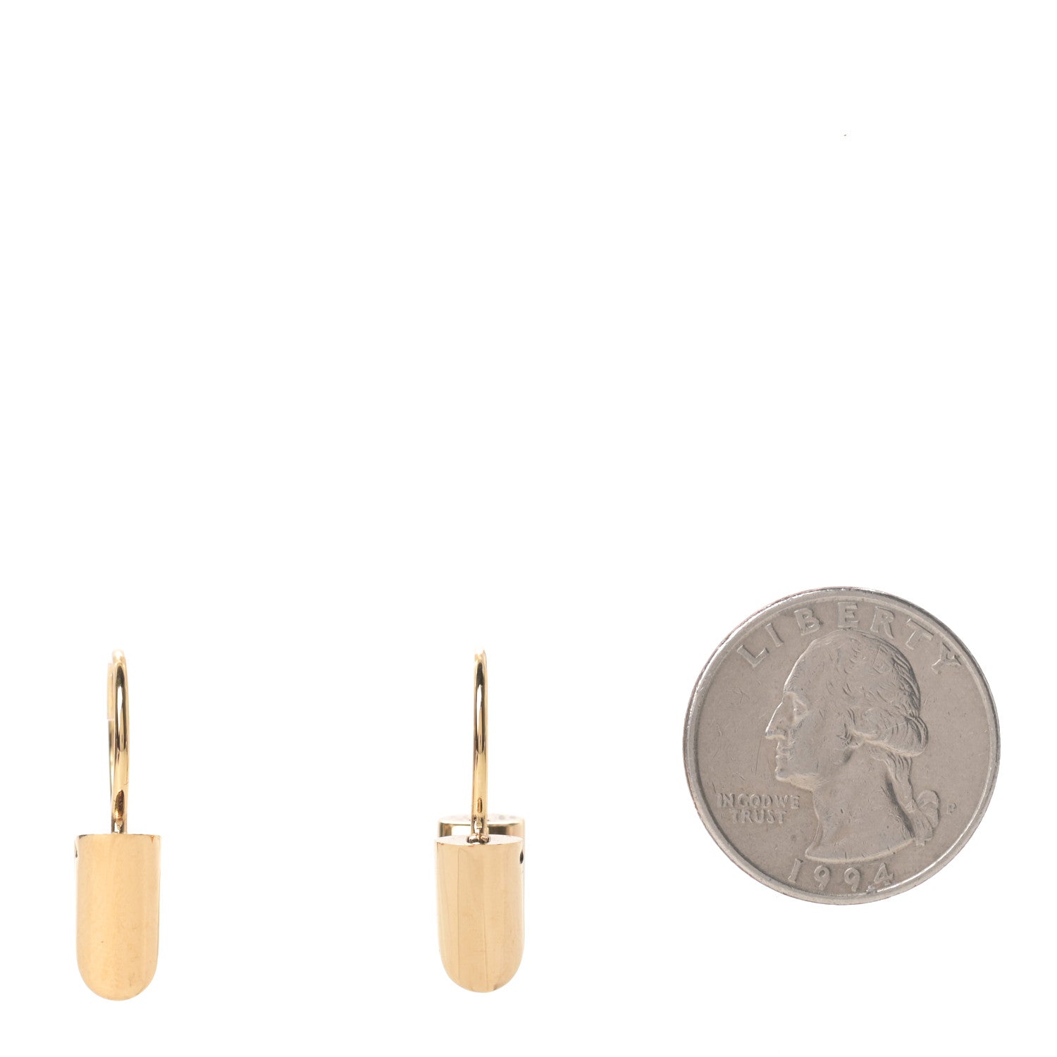 Louis Vuitton Brass Essential V Hoop Earrings Gold 3 of 6