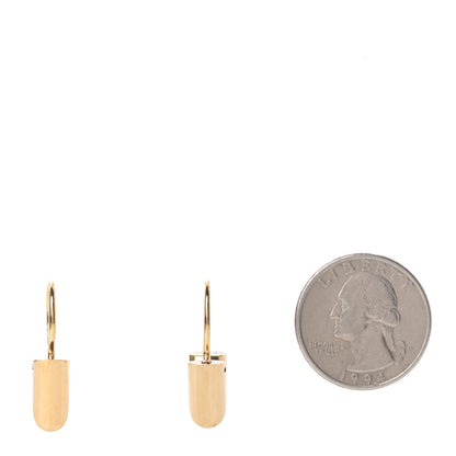 Louis Vuitton Brass Essential V Hoop Earrings Gold 3 of 6