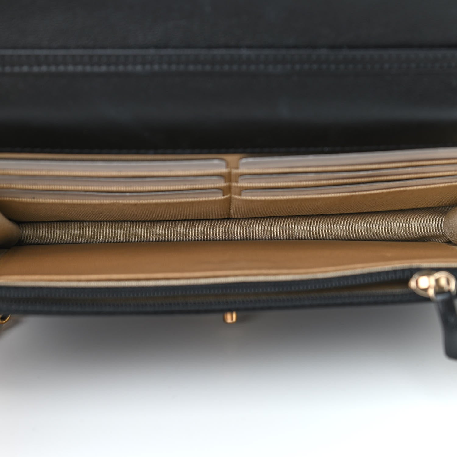 Chanel Lambskin Quilted CC Pearl Crush Wallet on Chain WOC Black 5 of 10