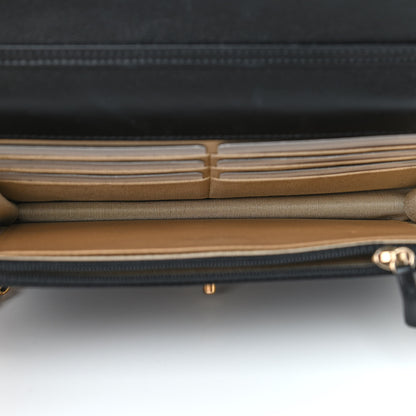 Chanel Lambskin Quilted CC Pearl Crush Wallet on Chain WOC Black 5 of 10
