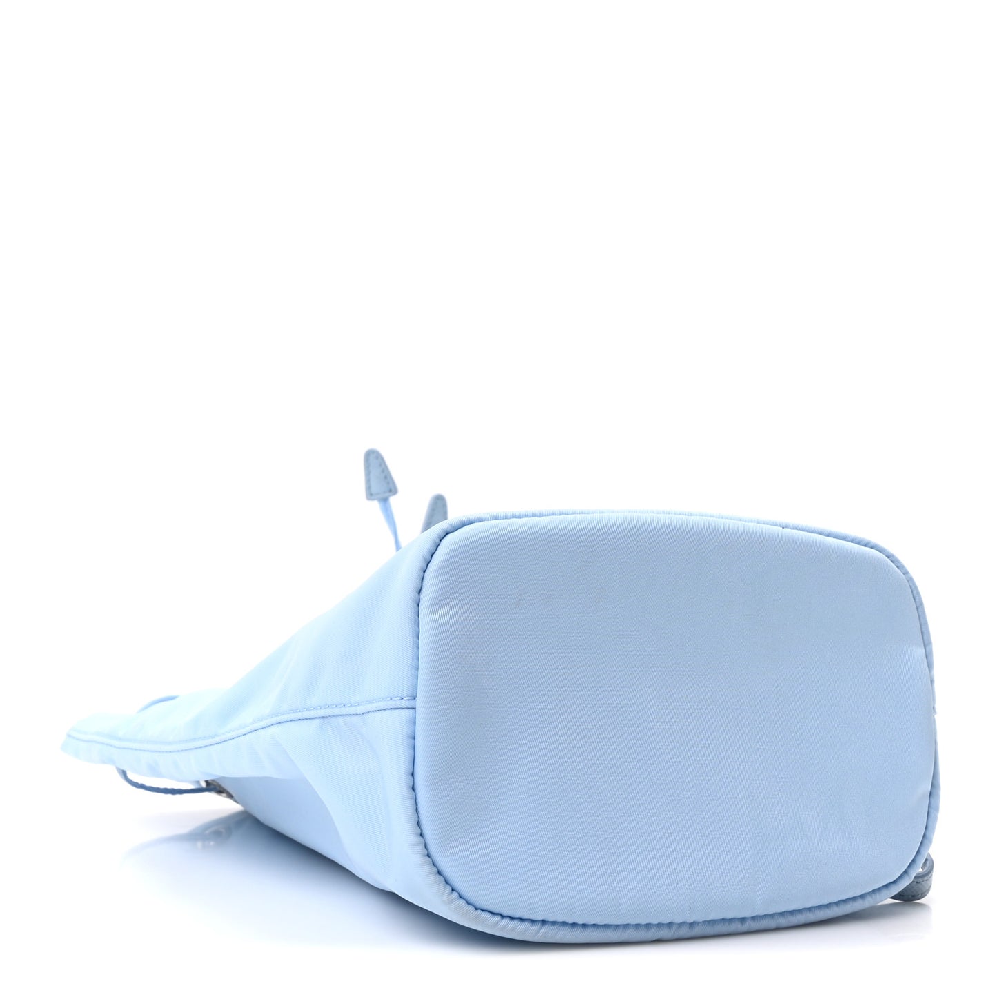 Re-Nylon Saffiano Vela Bucket Wristlet Celeste