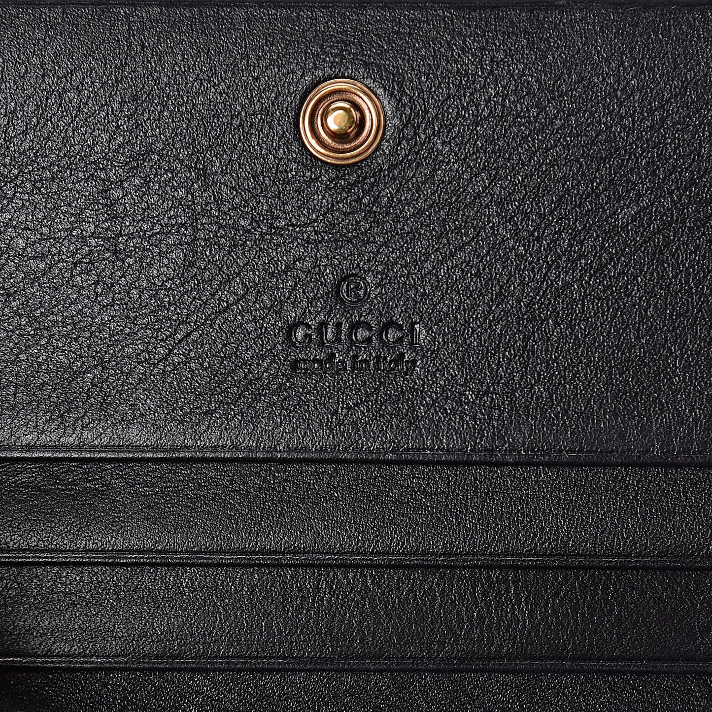 Calfskin Matelasse GG Marmont Card Case Wallet Black