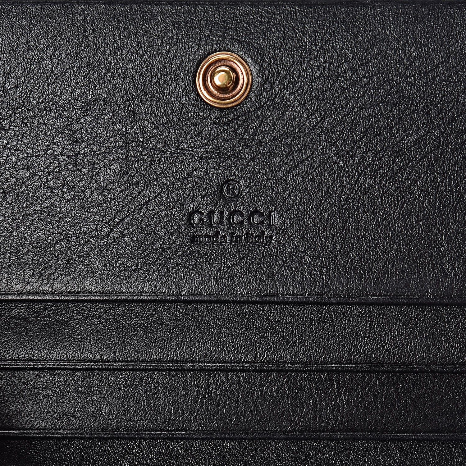 Gucci Calfskin Matelasse GG Marmont Card Case Wallet Black 6 of 8