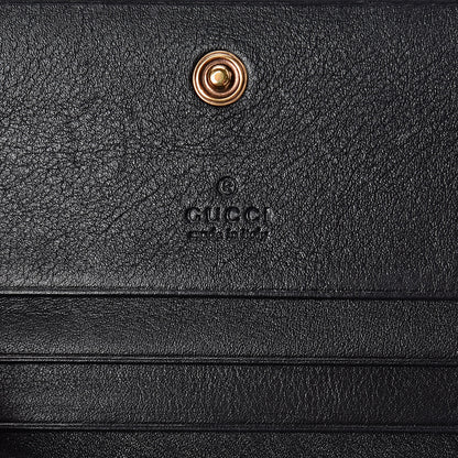 Gucci Calfskin Matelasse GG Marmont Card Case Wallet Black 6 of 8