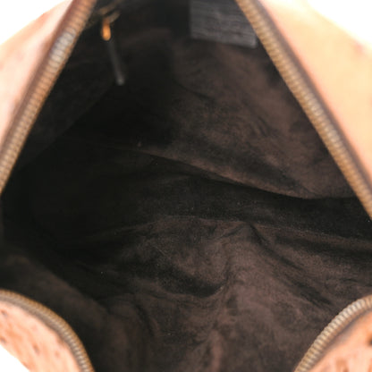 Gucci Ostrich Medium Horsebit Chain Hobo Brown 5 of 12
