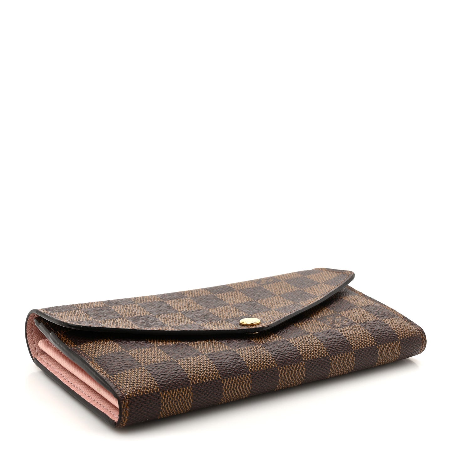 Damier Ebene Sarah Wallet NM Rose Ballerine
