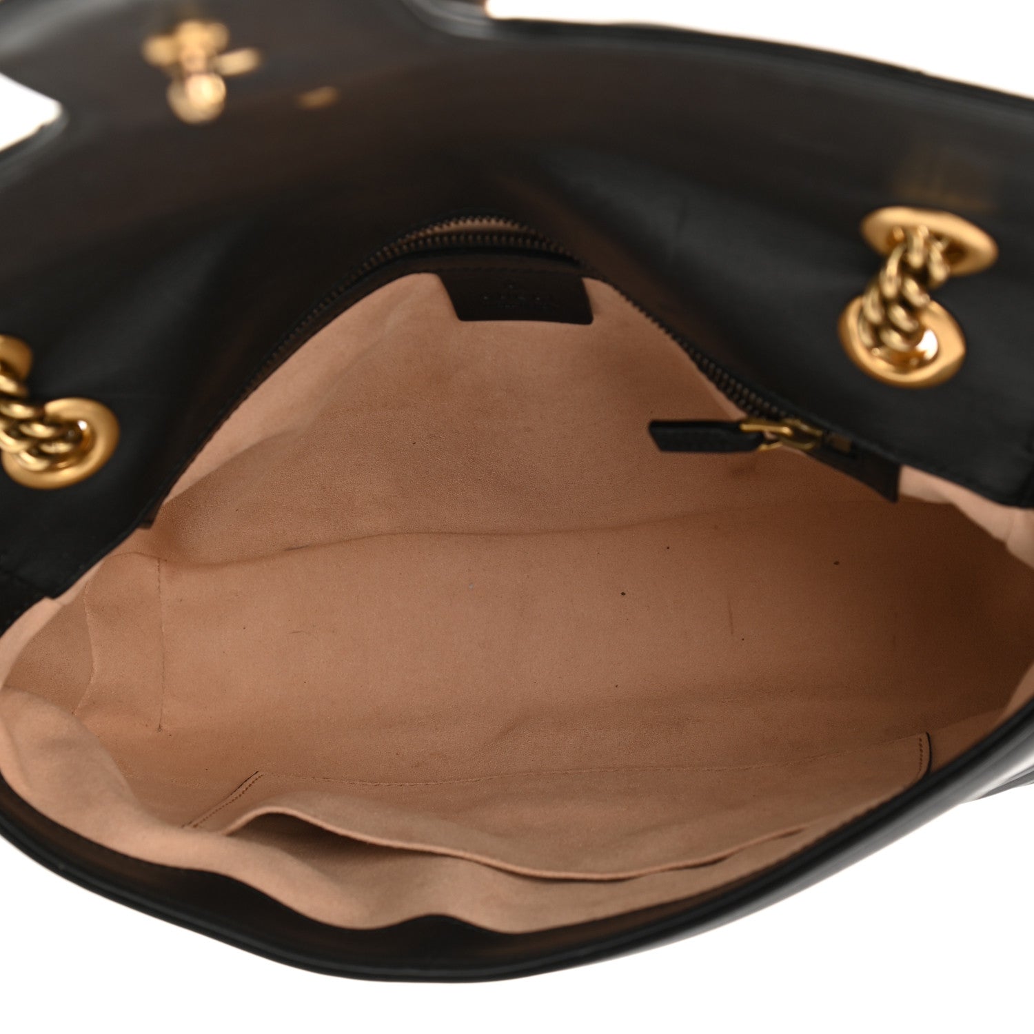 Gucci Calfskin Matelasse Medium GG Marmont Shoulder Bag Black 5 of 9