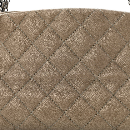 Chanel Metallic Caviar Quilted Small Just Mademoiselle Beige 8 of 10