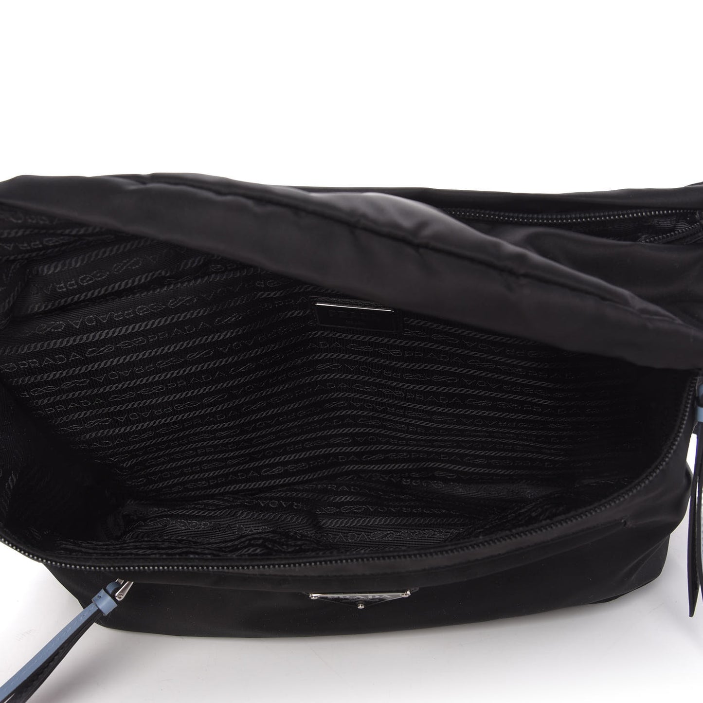Tessuto Nylon Calfskin Studded Belt Bag Black Astrale
