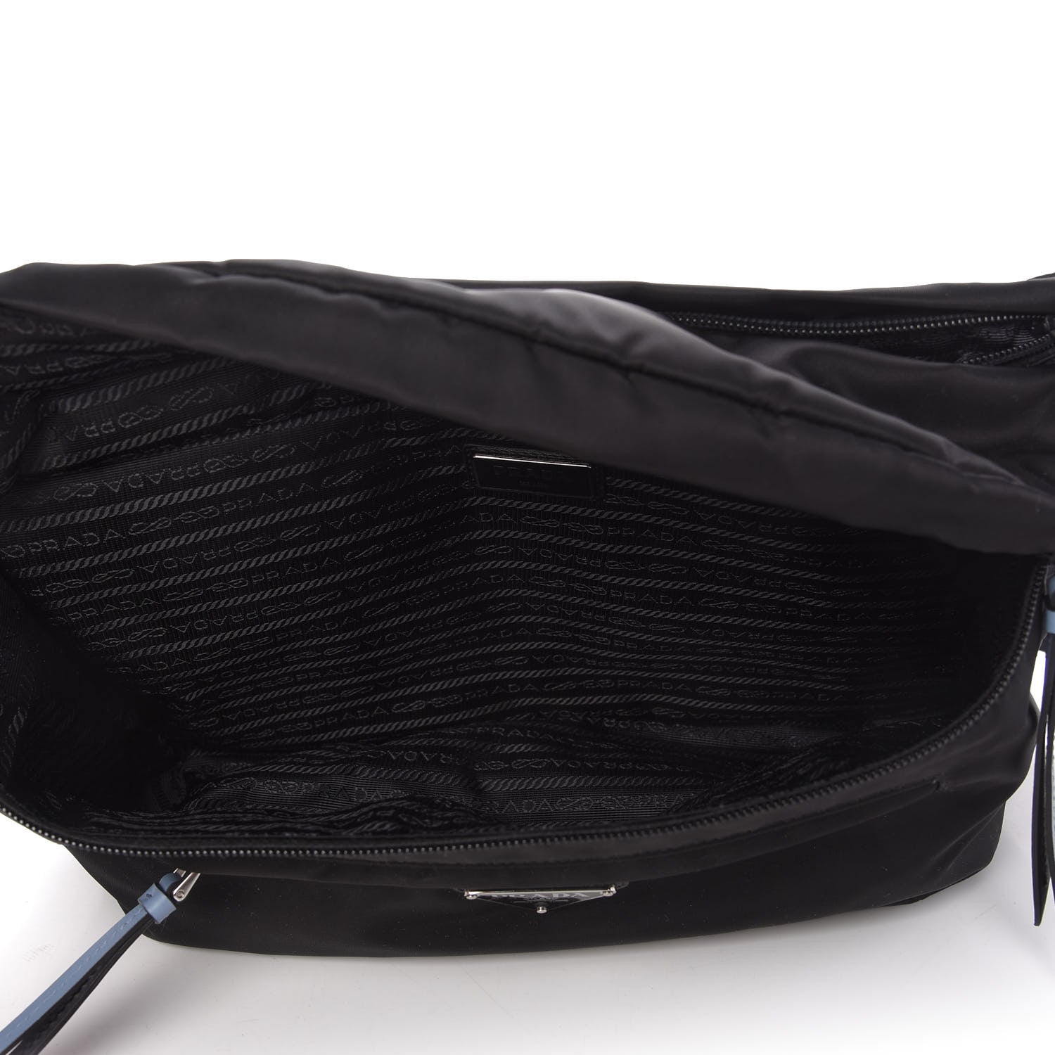 Prada Tessuto Nylon Calfskin Studded Belt Bag Black Astrale 5 of 9