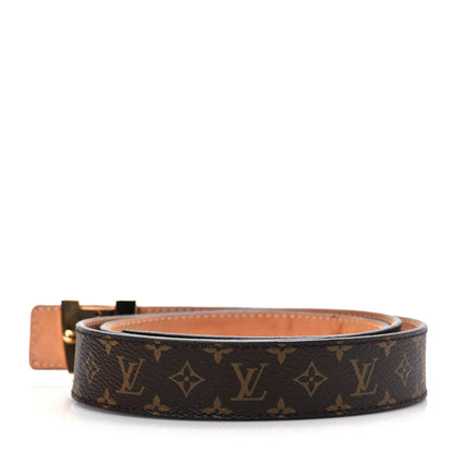 Louis Vuitton Calfskin Monogram 30mm LV Initiales Reversible Belt 80 32 Black 2 of 8