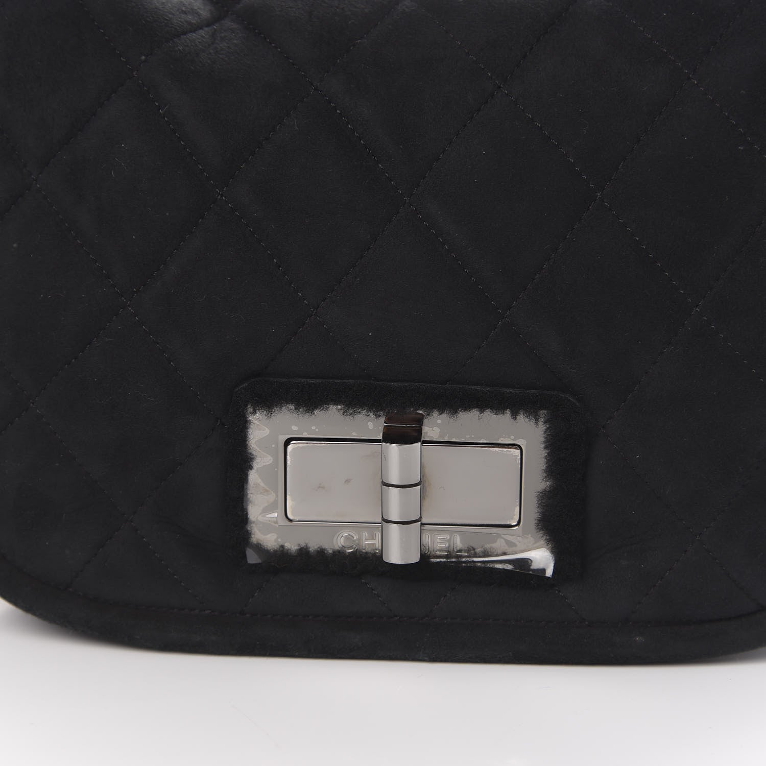 Chanel Shearling Quilted Mademoiselle Flap Black 10 of 10
