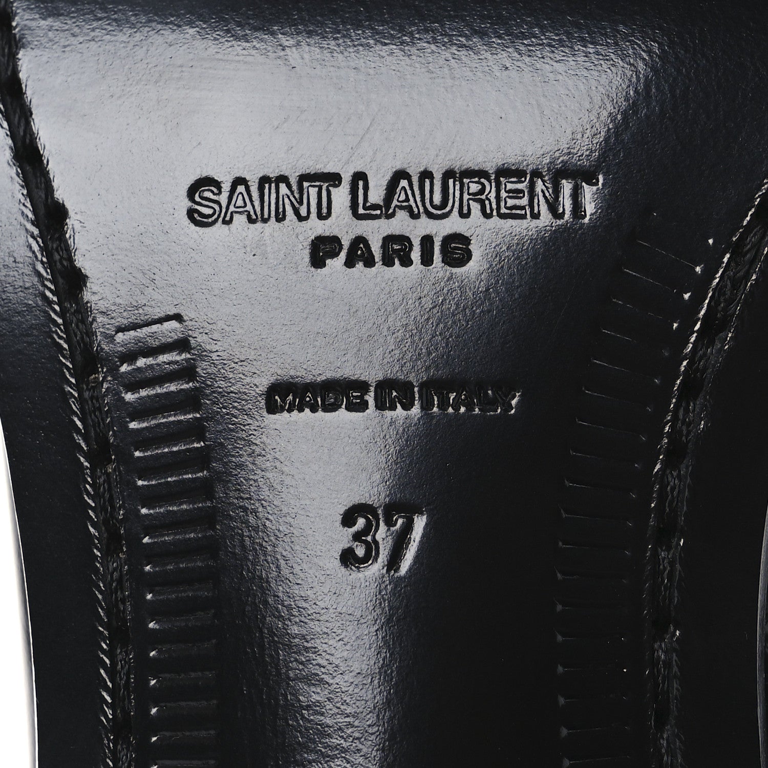 Saint Laurent Vitello Beat 40 Ankle Boots 37 Black 8 of 12