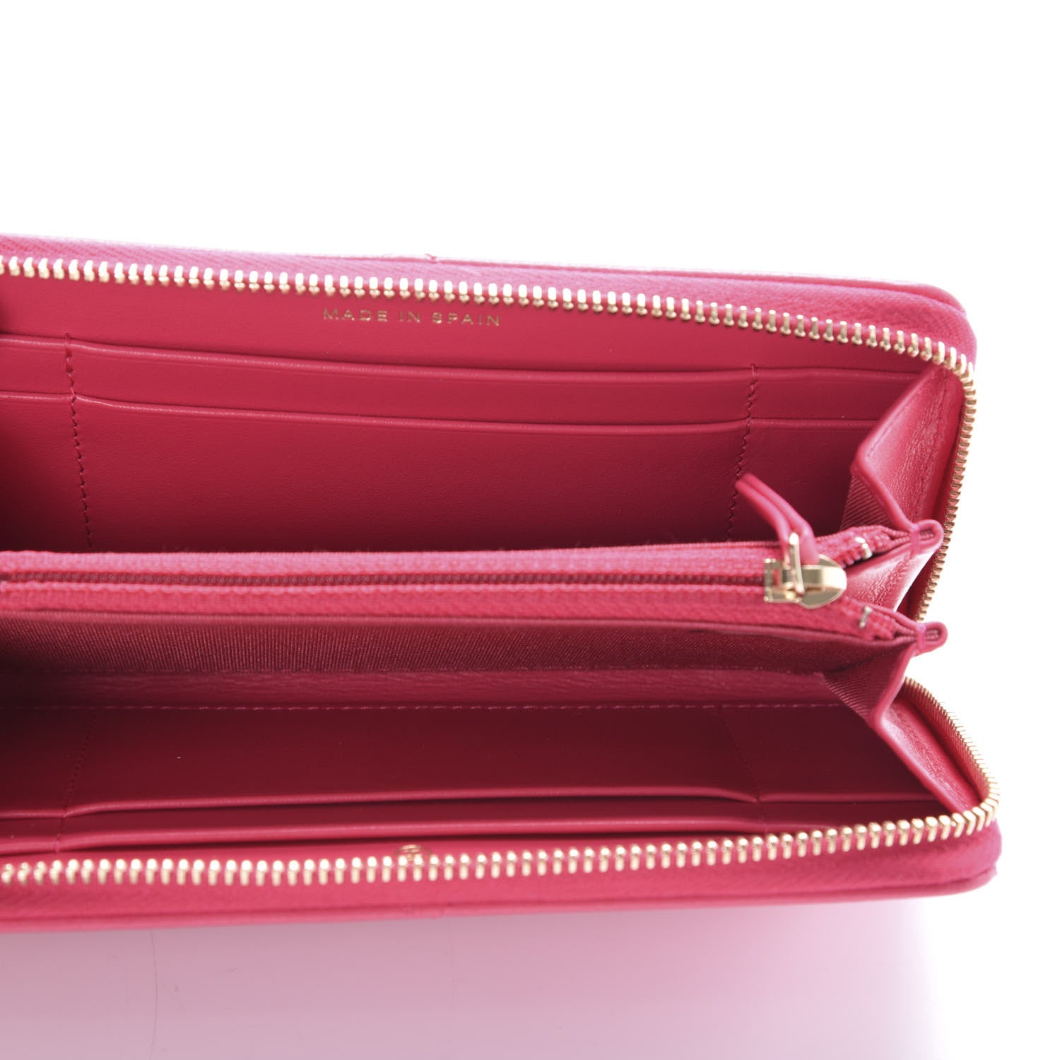 Chanel Shiny Goatskin Quilted 19 Zipped Wallet Pink 5 of 11