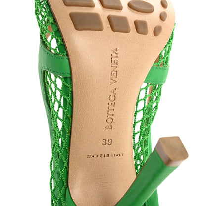 Bottega Veneta Mesh Nappa Stretch Ankle Tie 90mm Sandals 39 Grass 8 of 9
