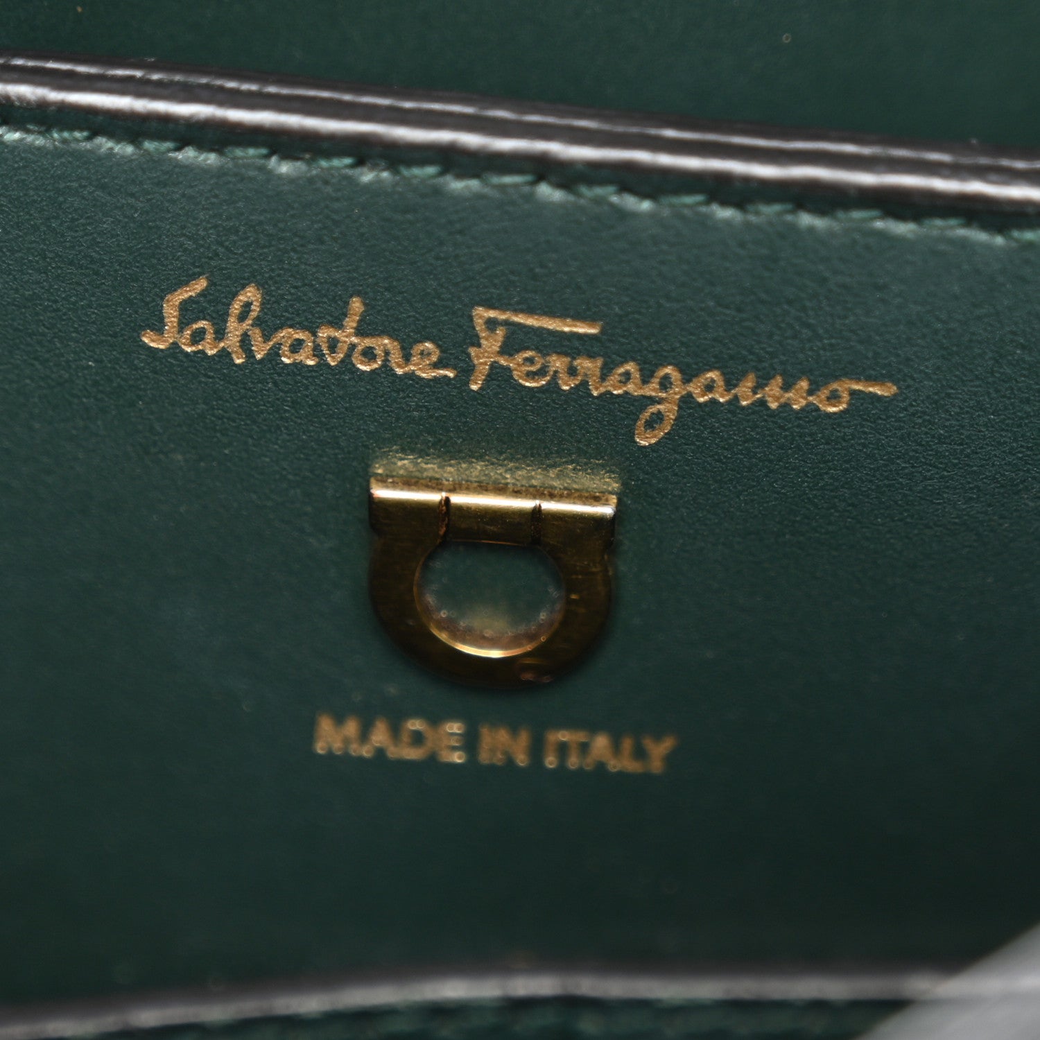 Salvatore Ferragamo Calfskin Small Margot Top Handle Satchel Verde Olivo 6 of 9