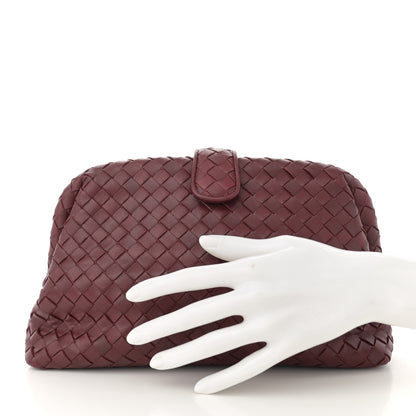 Bottega Veneta Nappa Intrecciato The Lauren 1980 Clutch Gigolo Red 2 of 12