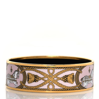 Hermes Enamel Printed Wide Grand Apparat Bracelet 65 3 of 5