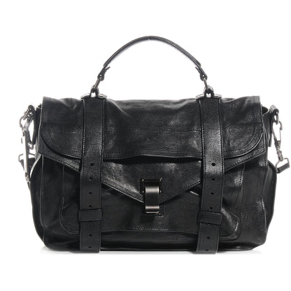 Proenza Schouler Lambskin PS1 Medium Satchel Black 1 of 8