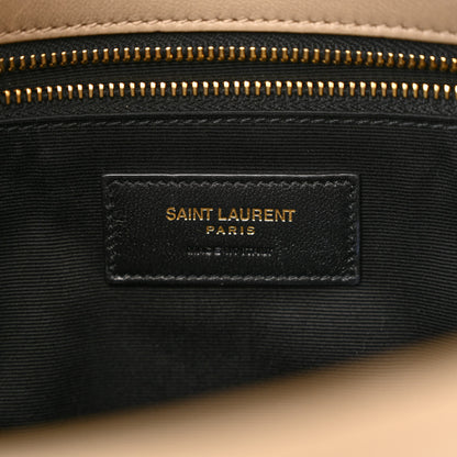 Saint Laurent Lambskin Matelasse Monogram Medium Niki Chain Satchel Dark Beige 6 of 11