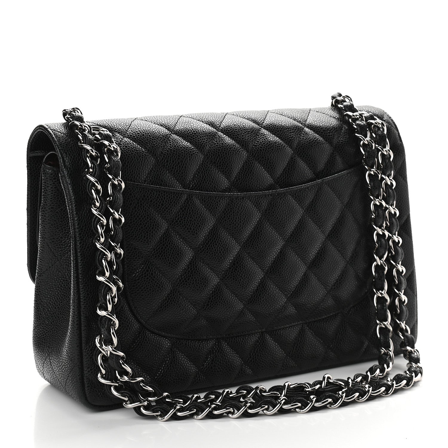 Chanel Caviar Quilted Jumbo Double Flap Black 3 of 9