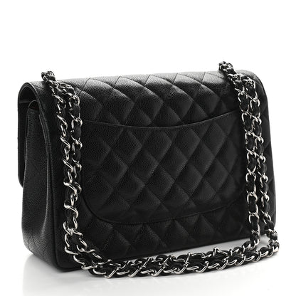 Chanel Caviar Quilted Jumbo Double Flap Black 3 of 9
