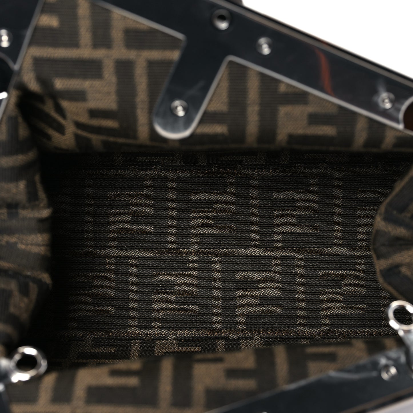 Shiny Nappa Snakeskin Small Fendi First Anthracite Asfalto