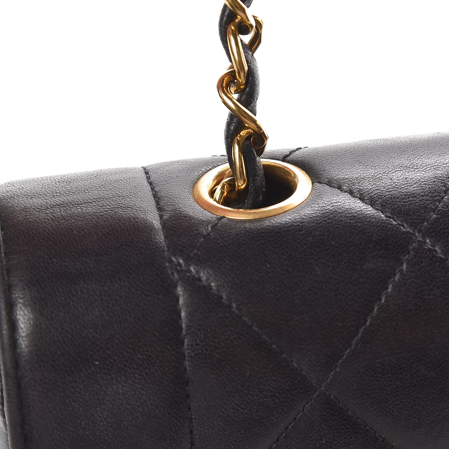 Lambskin Quilted Small Single Flap Black