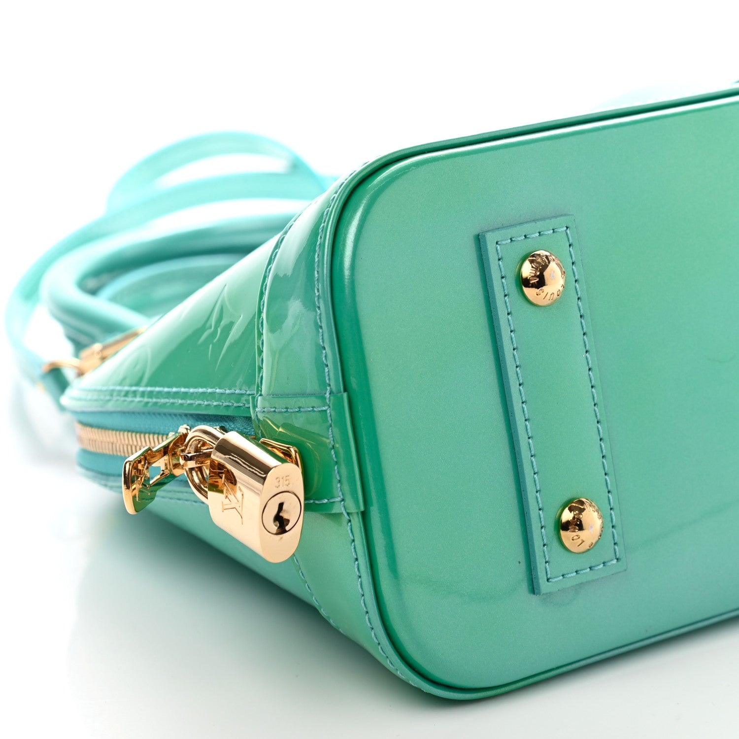 Louis Vuitton Vernis Alma BB Blue Lagon 6 of 15
