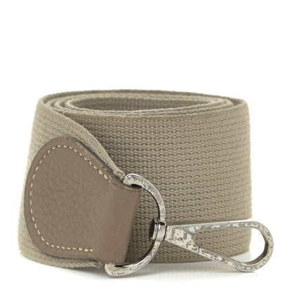 Hermes Toile Taurillon Clemence Shoulder Strap Etoupe 1 of 4