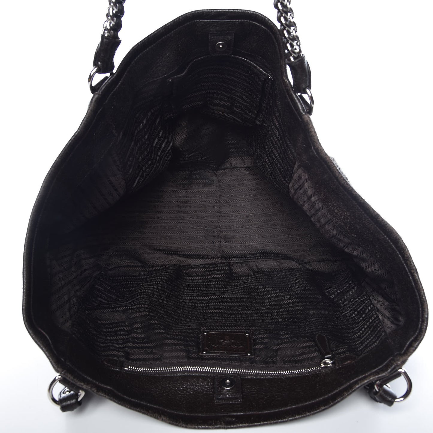 Cervo Lux Chain Shoulder Bag Ebano