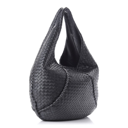 Bottega Veneta Cervo Intrecciato Large Simple Hobo Gunmetal 3 of 9