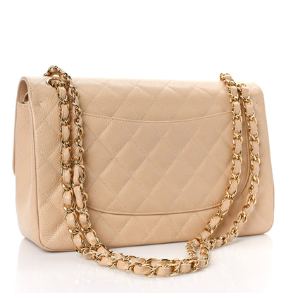 Chanel Caviar Quilted Jumbo Double Flap Beige Clair 3 of 10