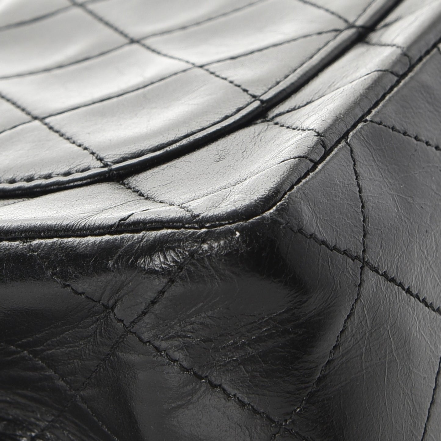 Lambskin Quilted Mini Square Flap Black