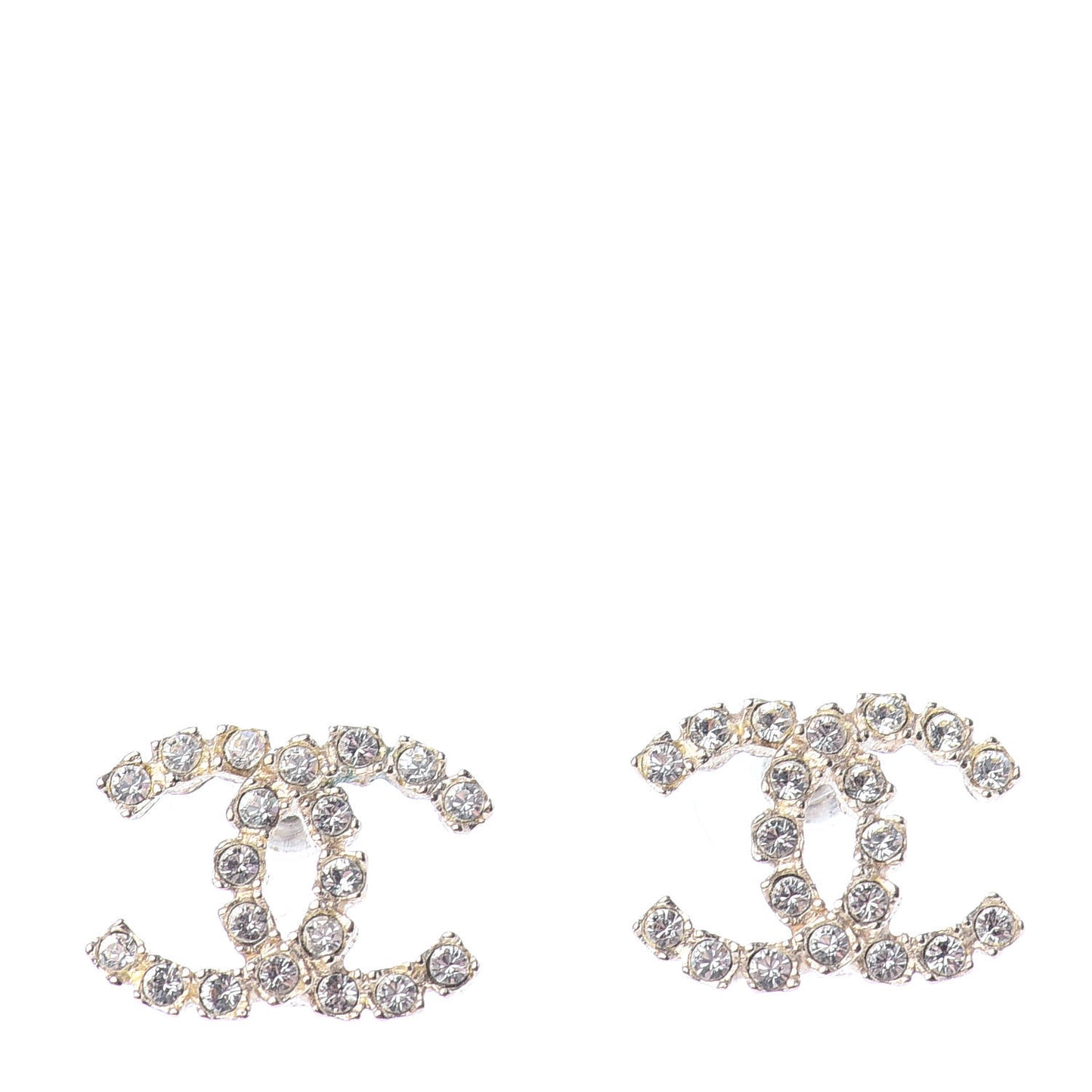Crystal Coco's Pearls CC Earrings Light Gold