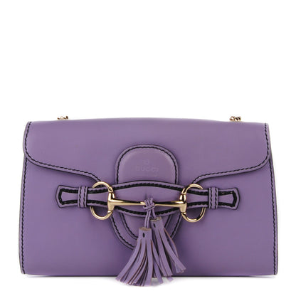 Gucci Smooth Calfskin Small Emily Chain Shoulder Bag Lavender 1 of 8
