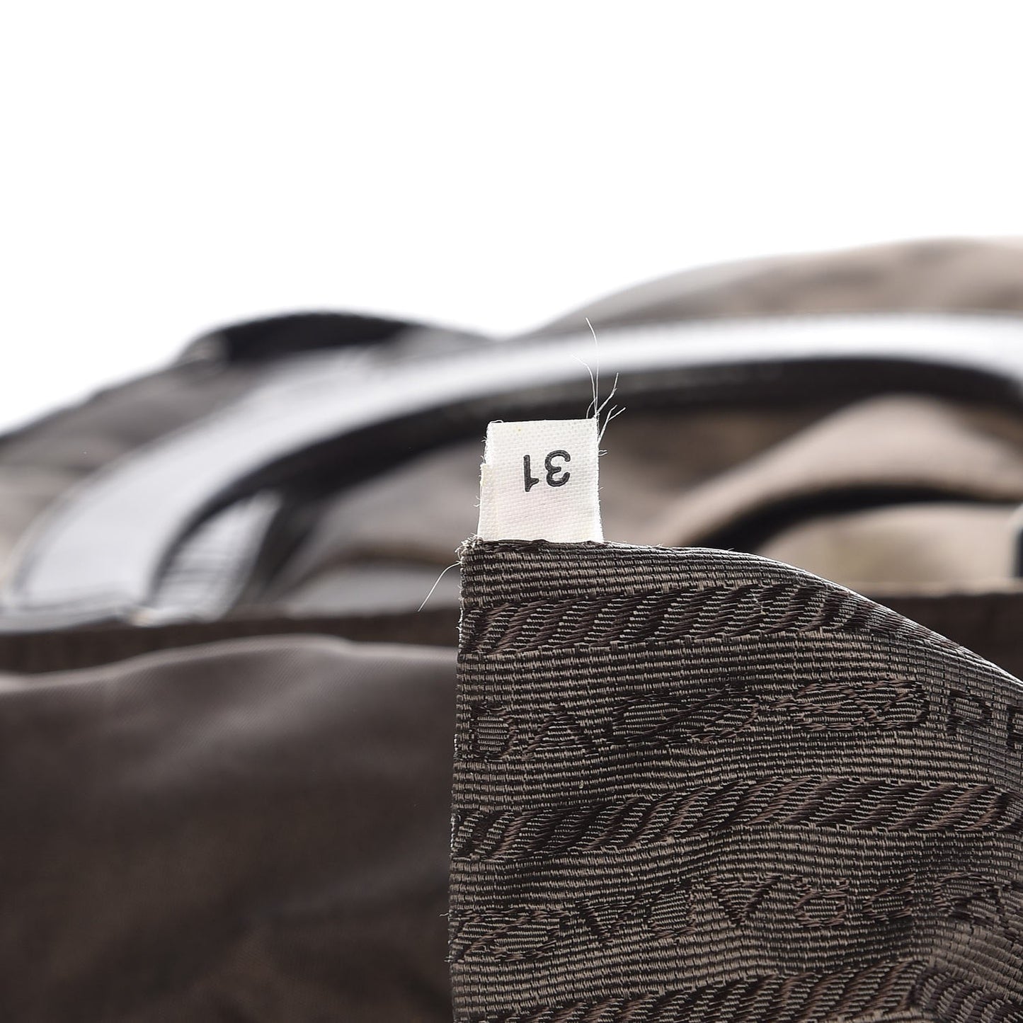 Tessuto Nylon Stampato Tote Brown