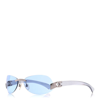 Chanel Frameless CC Logo Sunglasses 4037 Blue 1 of 8