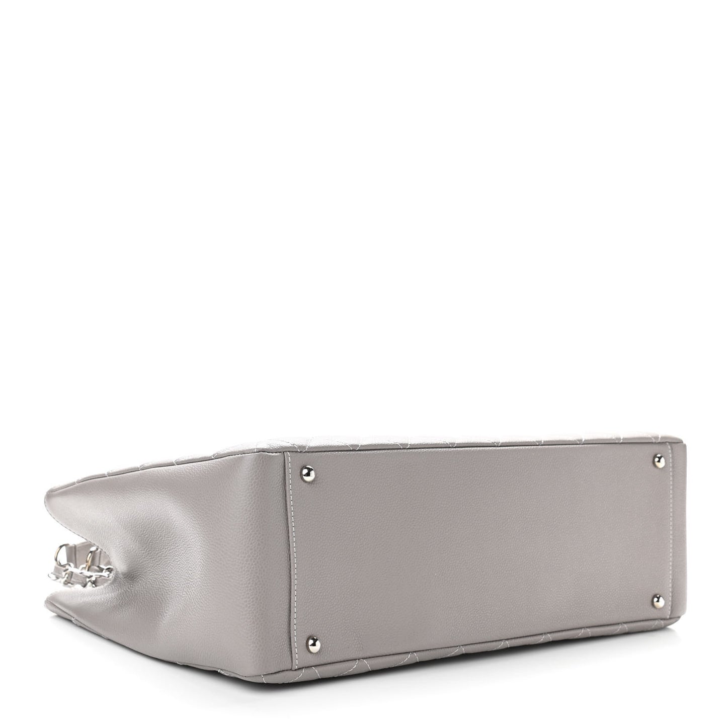 Caviar Quilted XL Grand Shopping Tote GST Light Grey