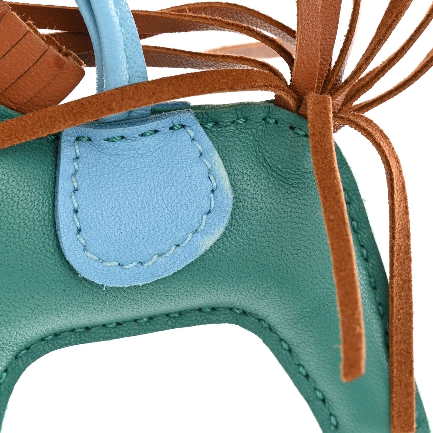 Milo Lambskin Grigri Rodeo Horse Bag Charm PM Vert Verone Gold Celeste